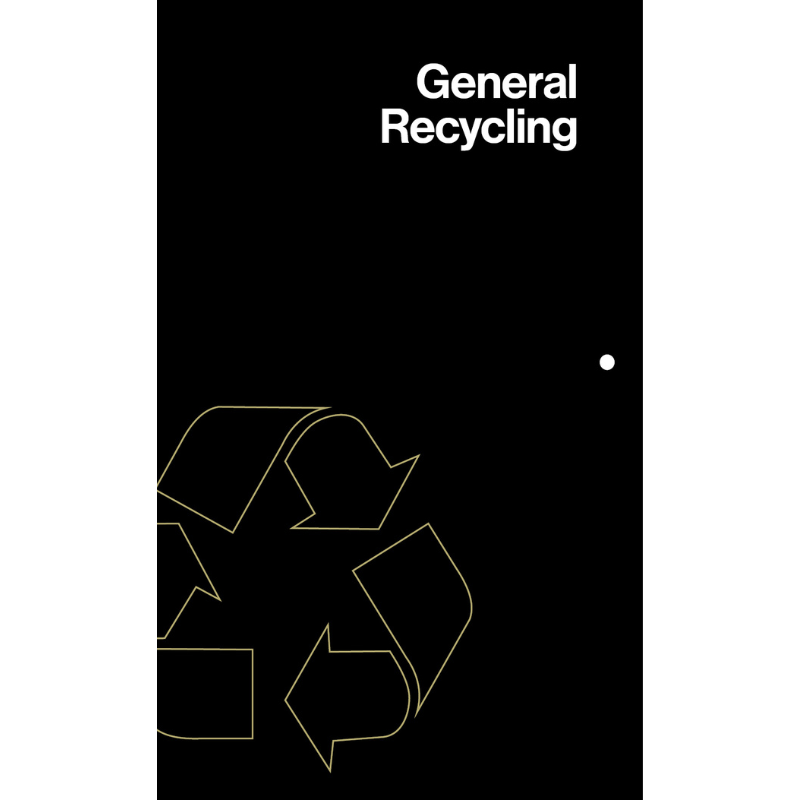 Commercial Suite Design 4 – Black with Text (General Recycling) & Symbol