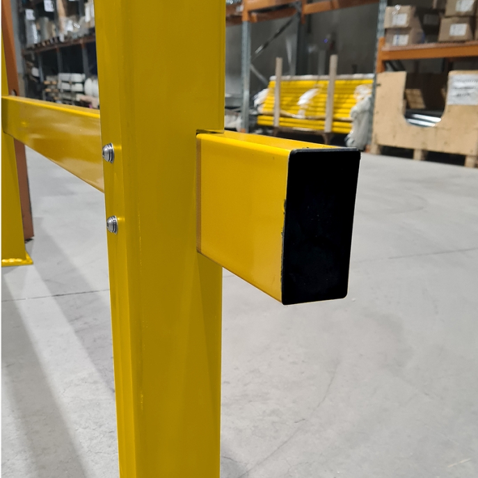 Recessed Rail Warehouse Barrier - 2m Post & Rail Kit